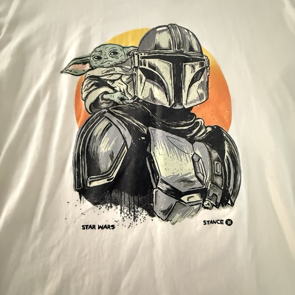 Stance Other - Stance Star Wars Mandalorian Grogu Graphic T Shirt Mens XL Cream Disney